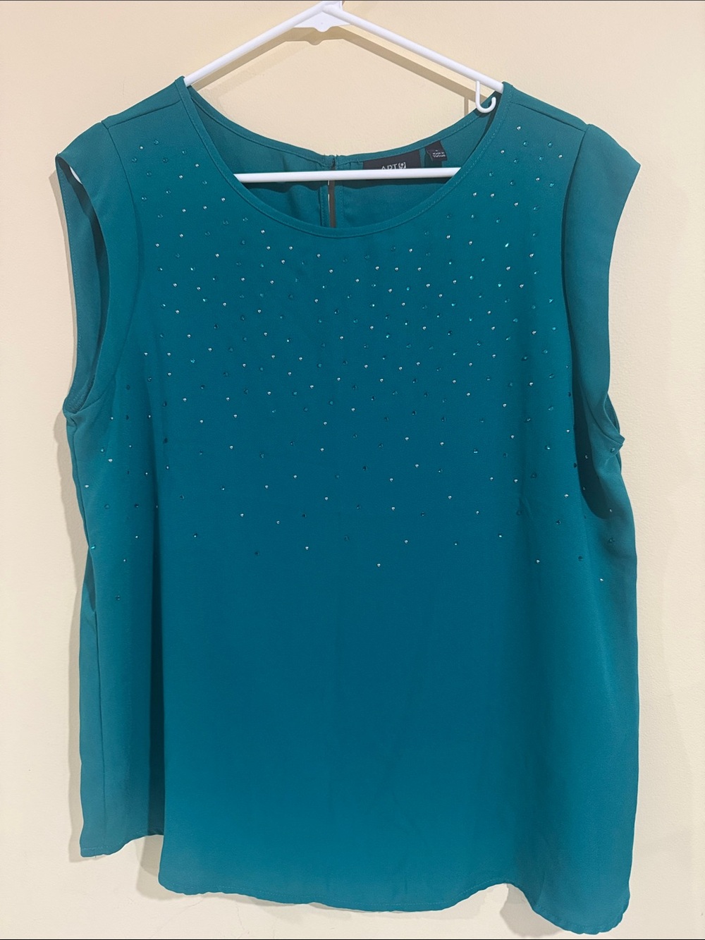 Apt. 9 Teal Sleeveless Embellished Camisole